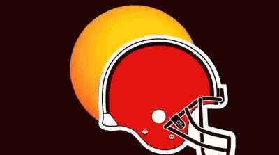 Red Football Helmet With Yellow Sun GIF