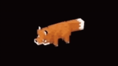 Red Fox Flying Through Air On Black Background GIF