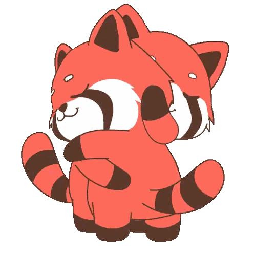 Red Foxes Hugging Sticker