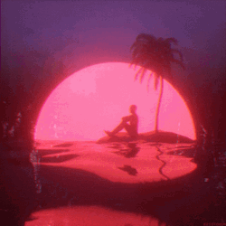 Red Full Moon Aesthetic GIF