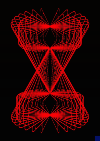 Red Geometric Hourglass Design GIF