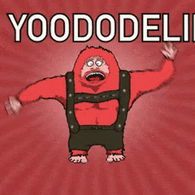 Red Gorilla Saying Ay Hih Ih Yoododelidod GIF