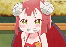 Red Hair Angry Anime Demon Lord Girl Mao