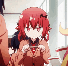 Red Hair Anime Angry Satania Gabriel Dropout GIF