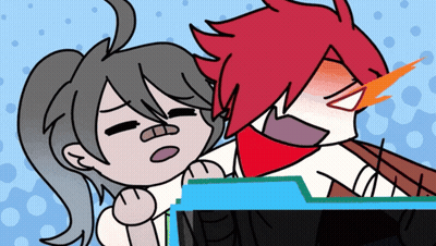 Red Hair Boy And Grey Hair Girl GIF