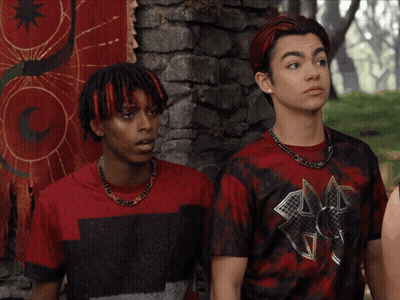 Red Hair Boy In Red Shirt With Crescent Moon GIF