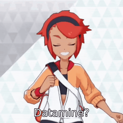 Red Hair Cartoon Character Holding Datamine Bag GIF