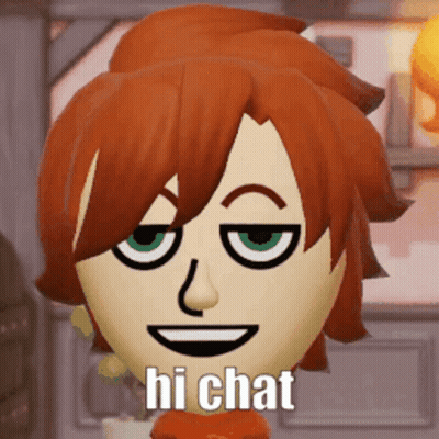 Red Hair Cartoon Character Saying Hi Chat GIF