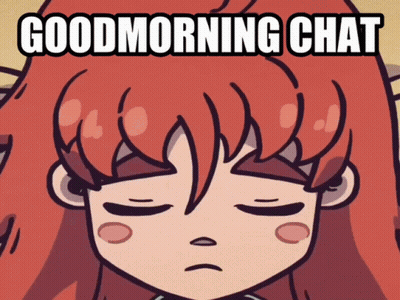 Red Hair Cartoon Girl Good Morning Chat GIF