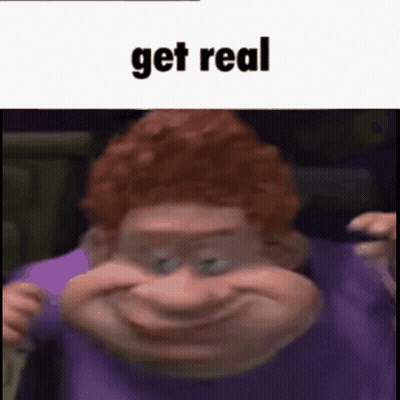 Red Hair Cartoon Saying Get Real GIF