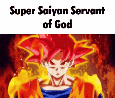 Red Hair Cartoon Super Saiyan Servant Of God GIF