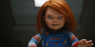 Red Hair Doll In Blue Overalls Saying Goodbye GIF