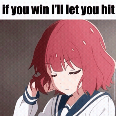 Red Hair Girl Saying If You Win I'll Let You Hit On The Bottom GIF