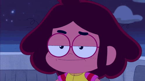 Red Hair Glasses Character Making Funny Face GIF