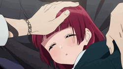 Red Hair Head Pat GIF