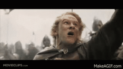 Red Hair Man Arms Outstretched In Front Of Crowd GIF