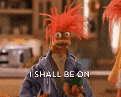 Red Hair Muppet Holding Green Bottle I Shall Be On GIF