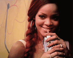 Red Hair Rhianna Hola GIF