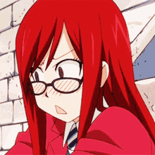 Red Hair Shy Blush Anime Ezra Scarlet Fairy GIF 
