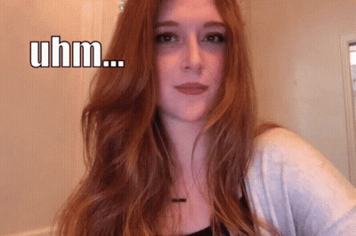 Red Hair Woman Making Funny Face Saying Uhm GIF