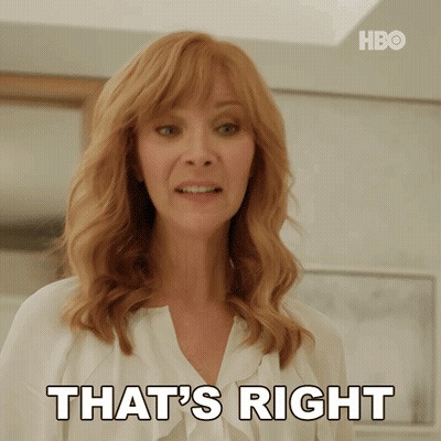 Red Hair Woman Says That's Right HBO GIF