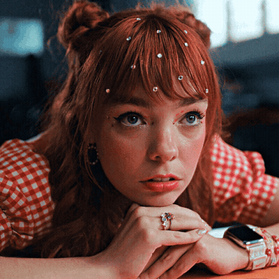 Red Hair Woman With Ring And Watch GIF