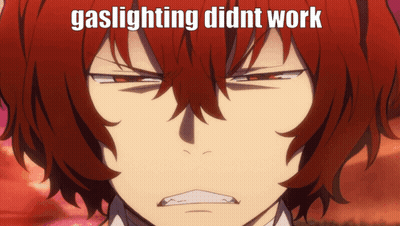Red Haired Anime Character Gaslighting Didnt Work GIF