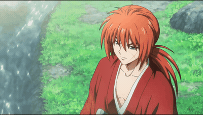 Red Haired Anime Character On Grass GIF