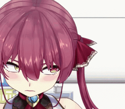 Red-Haired Anime Character With Blue Necklace GIF