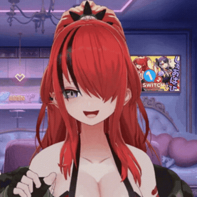 Red Haired Anime Girl Before Eden Sign GIF