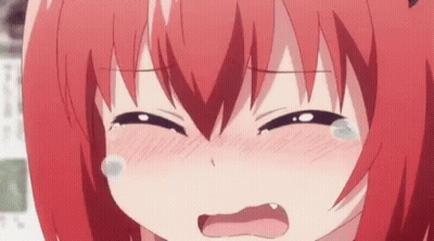 Red Haired Anime Girl Crying Tears GIF