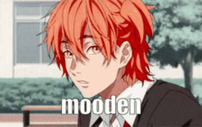 Red-Haired Boy In Suit Saying Mooden GIF