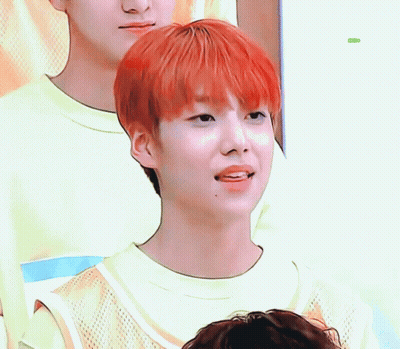 Red-Haired Boy In Yellow Shirt With Blue Stripe GIF