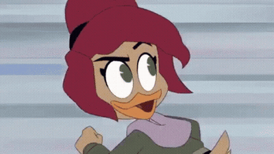 Red-Haired Cartoon Character Running Race GIF