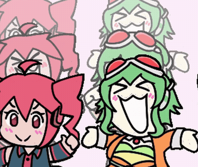 Red-Haired Girl And Green-Haired Girl GIF