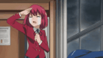 Red-Haired Girl Eyes Closed GIF