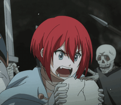 Red-Haired Girl Holding Paper GIF