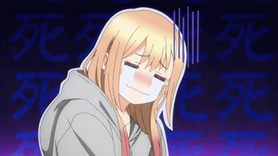 Red Haired Girl In Bow Tie Crying With Eyes Closed GIF