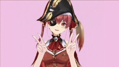 Red-Haired Girl In Pirate Hat And Eye Patch GIF