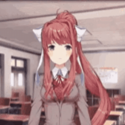 Red-Haired Girl In Suit And Tie GIF