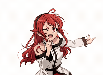 Red-Haired Girl In White Dress Making Funny Face GIF