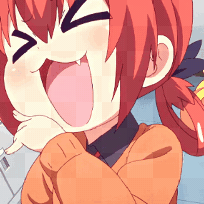 Red-Haired Girl Laughing With Mouth Open GIF