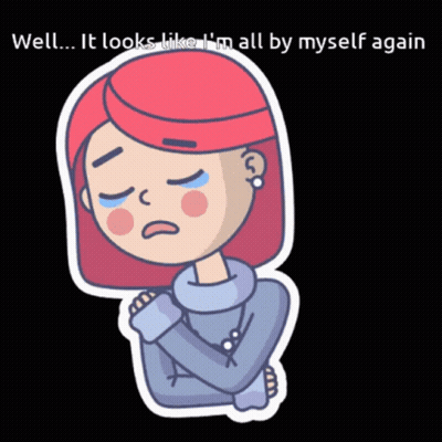Red-Haired Girl Saying Well It Looks Like I'm All By Myself Again GIF
