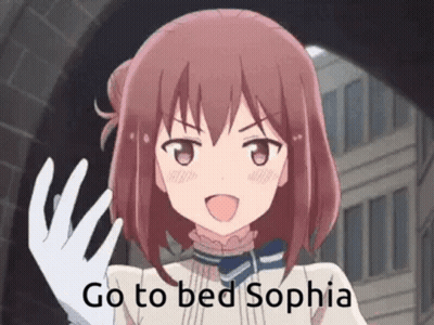 Red Haired Girl Waving Go To Bed Sophia GIF