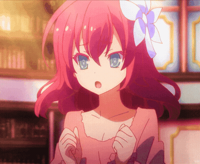 Red-Haired Girl With Blue Eyes And Flower GIF