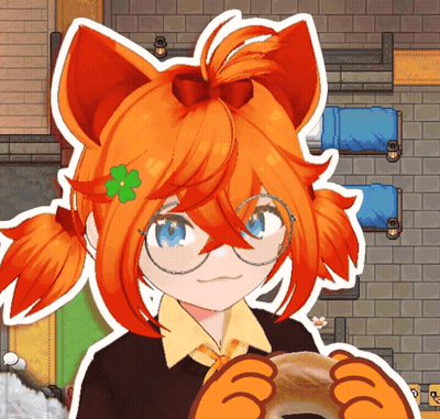 Red-Haired Girl With Glasses Holding Bagel GIF