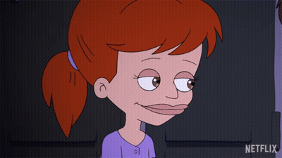 Red-Haired Girl With Netflix Logo GIF