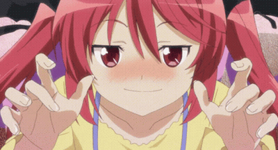 Red-Haired Girl with Red Eyes Funny Face