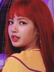 Red Haired Lisa Kiss Finger Heart GIF
