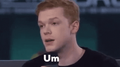 Red-Haired Man Making Funny Face At Microphone GIF